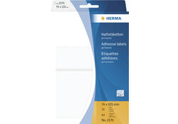 Etiket HERMA 2570 74x105mm wit 64 stuks