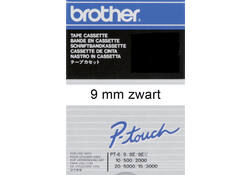 Labeltape Brother P-touch TC-291 9mm zwart op wit