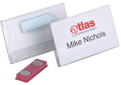 Badge Durable 8116 vlak met magneet 40x75mm