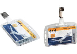 Veiligheidspashouder Durable 8005 dicht met clip 54x85mm