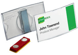 Badge Durable 8123 convex met magneet 40x75mm