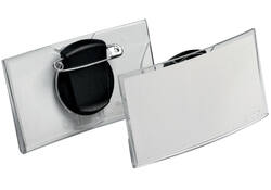 Badge Durable 8124 convex met combiklem 40x75mm