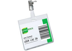 Badge Durable 8003 met clip liggend gesloten 60x90mm