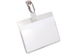 Badge Durable 8106 met clip liggend open 60x90mm