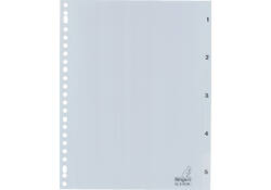 Tabbladen Kangaro 23-gaats G405CM 1-5 genummerd grijs PP