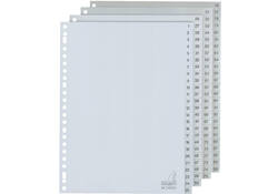 Tabbladen Kangaro 23-gaats G4100CM 1-100 genummerd grijs PP