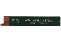 Potloodstift Faber-Castell 2B 0.5mm super-polymer koker à 12 stuks
