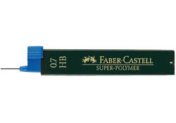 Potloodstift Faber-Castell HB 0.7mm super-polyme koker à 12 stuks