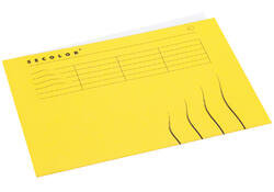 Vouwmap Secolor A4 gelijk 225gr geel