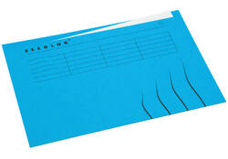 Vouwmap Secolor A4 ongelijk 225gr blauw