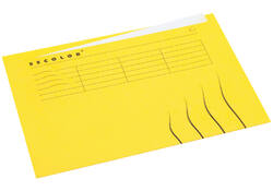 Vouwmap Secolor A4 ongelijk 225gr geel