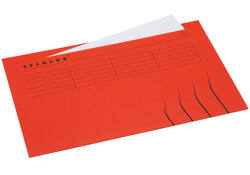 Vouwmap Secolor Folio ongelijk 225gr rood