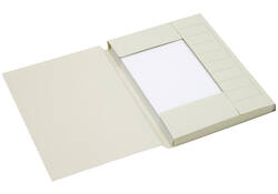 Dossiermap Secolor A4 3 kleppen 225gr grijs