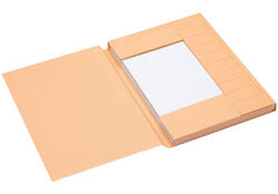 Dossiermap Secolor A4 3 kleppen 225gr chamois
