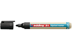Viltstift edding 31 Ecoline voor flipover rond 1.5-3mm zwart