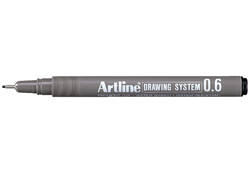 Fineliner Artline technisch technisch 0.6mm zwart
