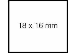 Prijsetiket 18x16mm Sato Duo 16 afneembaar wit