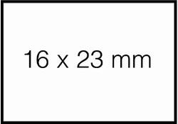 Prijsetiket 16x23mm Sato Duo 20 permanent wit
