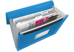 Projectmap Esselte Vivida A4 6 vakken PP blauw