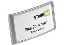 Badge Durable 8540 classic met magneet 30x65mm zilvergrijs