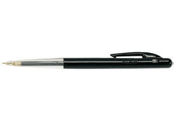Balpen Bic M10 medium zwart blister à 2 stuks