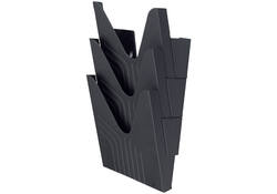 Folderhouder Avery nr144 wand folio hoog 3vaks zwart