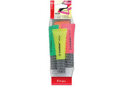 Markeerstift STABILO 72/4 neon assorti netje à 4 stuks