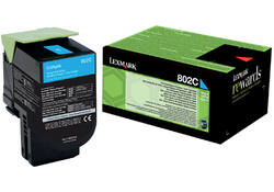 Tonercartridge Lexmark 80C20C0 prebate blauw