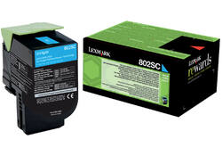 Tonercartridge Lexmark 80C2SC0 prebate blauw