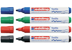Viltstift edding 4500 textiel rond 2-3mm blauw