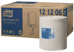 Poetsrol Tork Basic M2 centerfeed multifunctioneel 2-laags 160m wit 121206