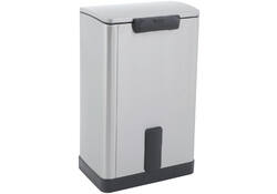 Afvalbak EKO E-Cube pedaalemmer 40liter RVS