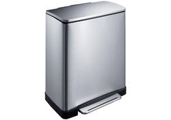 Afvalbak EKO E-Cube pedaalemmer 50liter RVS