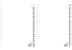 Tabbladen Kangaro 23-gaats PK410CM 1-10 genummerd karton