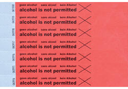 Polsbandje CombiCraft alcohol not permitted rood