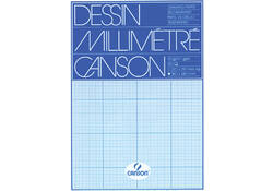 Millimeterblok Canson A4 blauw