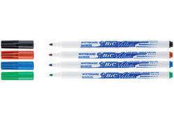 Viltstift Bic Velleda 1721 whiteboard rond fijn assorti set à 4 stuks