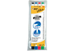 Viltstift Bic Velleda 1721 whiteboard rond fijn assorti set à 4 stuks