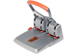 Perforator Rapid Supreme HDC150/4 heavy duty 4-gaats 150 vel zilver/oranje