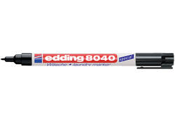 Viltstift edding 8040 wasgoed rond 1mm zwart blister à 1 stuk
