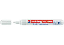 Krijtstift edding 4095 rond 2-3mm wit blister à 1 stuk