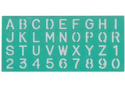 Lettersjabloon Linex hoofletters/letters/cijfers 30mm