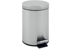 Afvalbak pedaalemmer RVS mat rond 5 liter