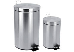 Afvalbak pedaalemmer RVS mat rond 3 liter
