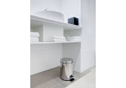 Afvalbak pedaalemmer RVS mat rond 12 liter