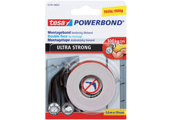 Plakband tesa® Powerbond Ultra Strong dubbelzijdig 1,5mx19mm wit