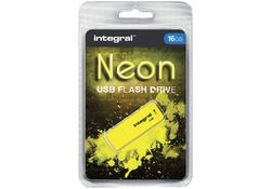 USB-stick 2.0 Integral 16Gb neon geel