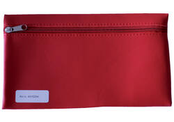 Schooletui 15x26cm met rits skai helder rood