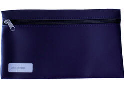 Schooletui 15x26cm met rits skai donkerblauw