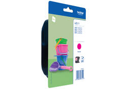 Inktcartridge Brother LC-221M rood